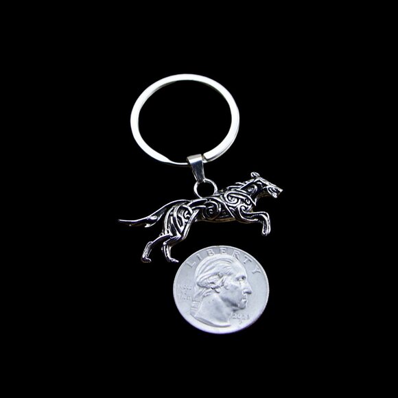 Celtic Knot Fenrir Wolf Key Ring!  Great for Viking Enthusiasts! - Picture 3 of 5